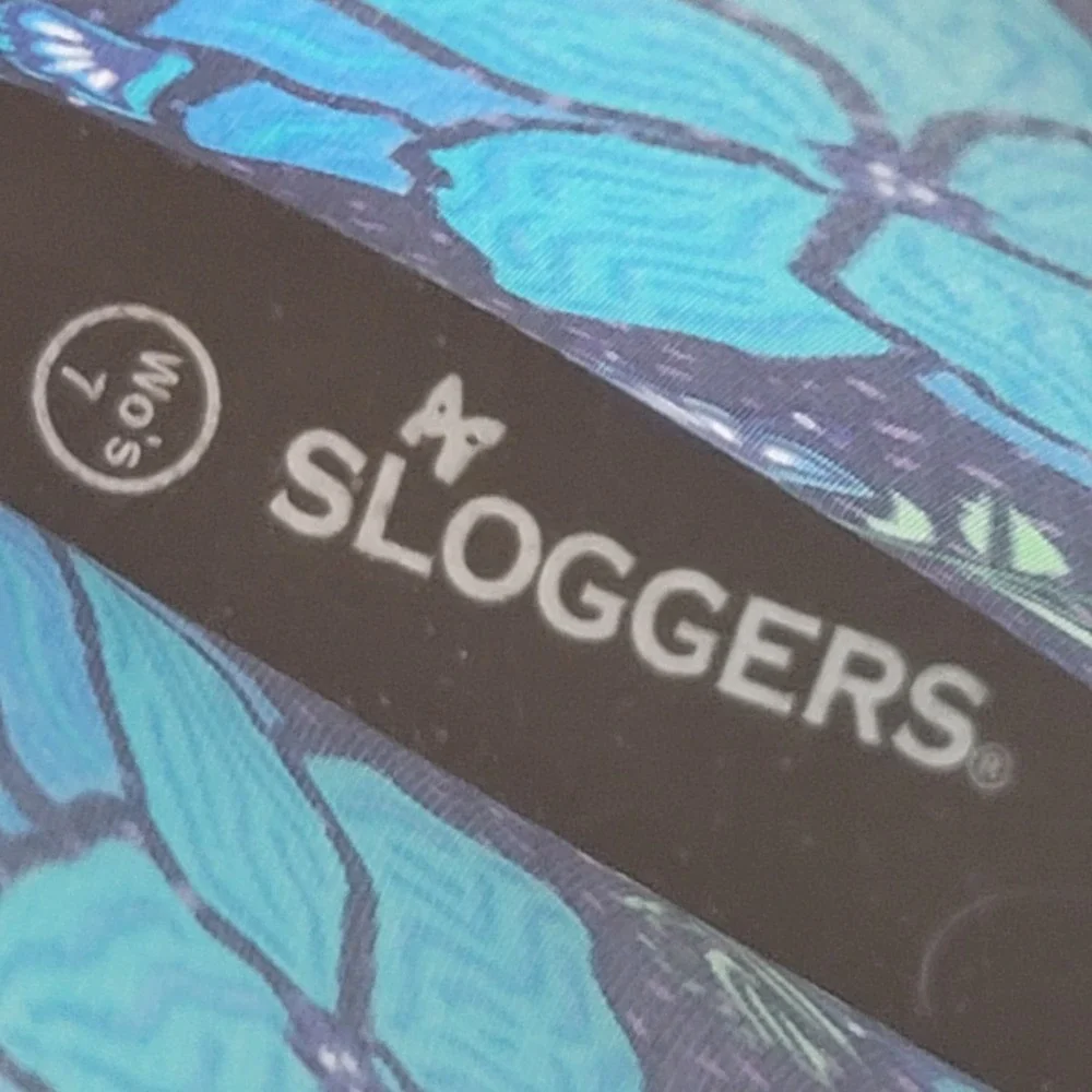 Sloggers Blue Floral Waterproof Rain Boots Garden Gorpcore USA 7 Cottagecore